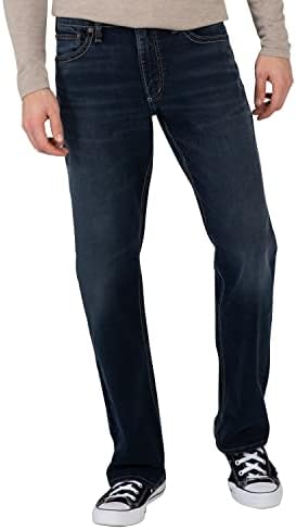 Silver Jeans Co. Мъжки дънки Зак Свободно намаляване с директни штанинами