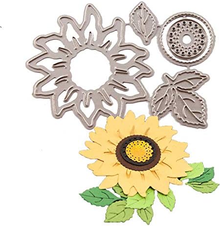 Метални печати GICGZOI Sunflower за Производство на пощенски Картички, Scrapbooking, Коледен Комплект Щанци За Рязане