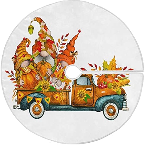 Oarencol Джудже Камион Тикви Слънчоглед Коледно Дърво Пола 36 инча Ден на Благодарността на Есенни Кленови