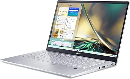 Най-новият лаптоп Acer 2023 Swift 3 Intel Evo Thin & Light, 14 FHD дисплей, Intel Core i7-1165G7, 8 GB LPDDR4X, 512 GB SSD, графика Intel Iris Xe, четец на пръстови отпечатъци, Windows 11, Блестящ Siliver