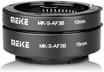 MEIKE MK-S-AF3B Пластмасов Пръстен-удължителен кабел за Макро фотография с автоматично Фокусиране 10 мм, 16 мм за Беззеркальной фотоапарат Sony E-Mount FE-Mount A7 A7M2 NEX3 MEX5 NEX6 NEX7 A5000 A600