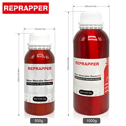 RepRapper 203 UV-Смола, Оцветен Смываемая вода 3D Смола за LCD 3D принтер 1000 г Синкаво-Лилав цвят
