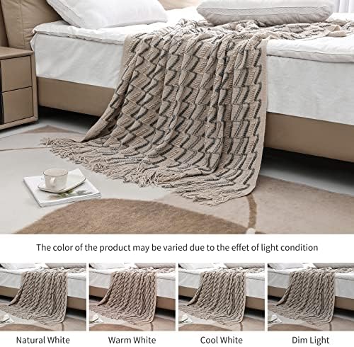 Голямо Вязаное Покривки, 50x60 См, Текстурирани Покривала за пътуване на дивана-легло, Вязаное Тканое Одеало за жени, мъже и