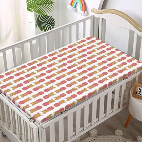Чаршаф за легло в стил ананас, Стандартен чаршаф за матрак на детско креватче от ултра Мек материал - чудесно за стая
