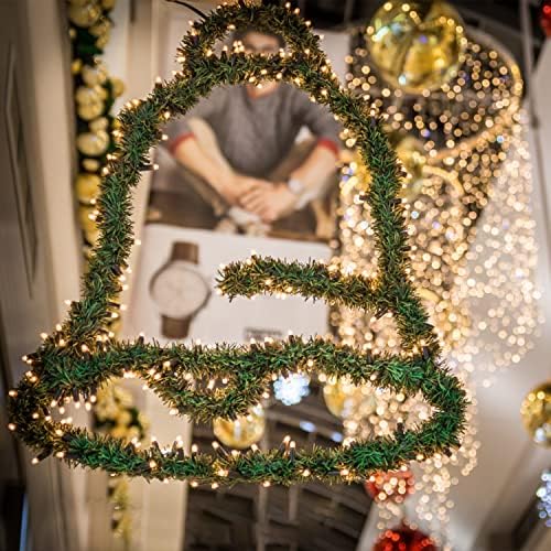 50-Подножието Гирлянда Дори за коледна украса - Неосвещенный Зелено Мека Коледен Празничен Декор за Външна Домашна Градина, Изкуствена Зеленина, Украси за сватбени