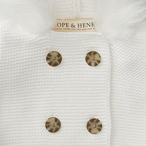 Детски пуловер с качулка, копчета Hope & Henry Layette с дълъг ръкав Отпред