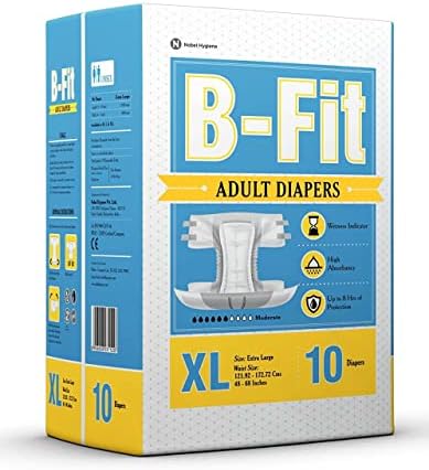 Памперси B-Fit Economy за възрастни | Пелена за предпазване от инконтиненция на урината | Максимална впитывающая способност | В 1 опаковка съдържа 10 единици | Размер: Много