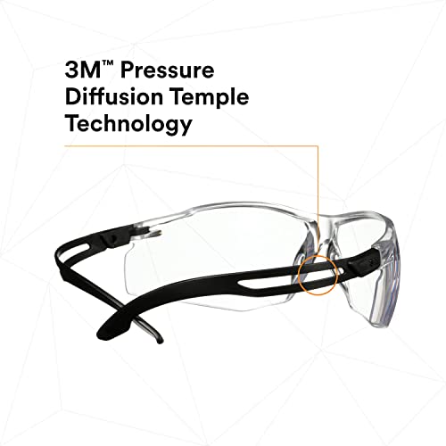 Защитни очила 3M, серия SecureFit 500, 20 броя в опаковка, Удароустойчив ANSI Z87, Регулируеми лък тел с храповиком,