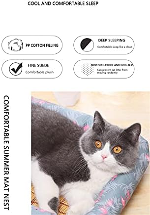 SCDZS Подложка от плат Оксфорд Гнездо Къщичка за Котки Стоки за домашни любимци, Аксесоари за котки Хамак Плюшен Когтеточка с Къща Възглавници (Цвят: A, Размер: X-Large)
