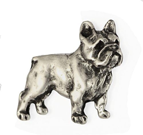 Френски булдог-метална брошка със сребърно покритие, с брошка във формата на куче, украшения във формата на животни
