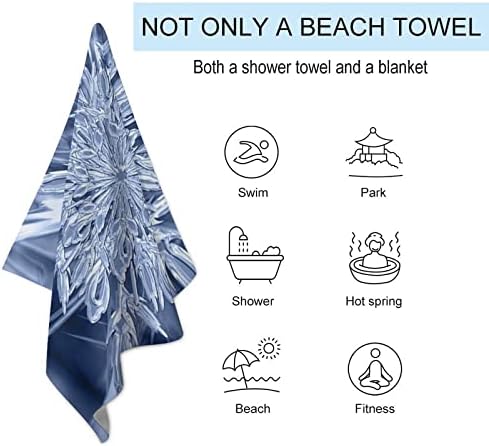 Плажна Кърпа Wintern Ice Crystal Мънички Кърпи за спорт Пътуване Къмпинг