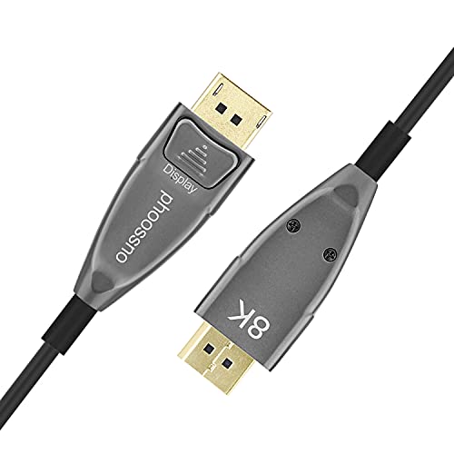 оптичен кабел phoossno DP 1.4 32,4 Gbit/s, 8K, DisplayPort 4K при 120 Hz 144 8K Hz при 60 Hz 1080P при 240 Hz, HBR3, 10
