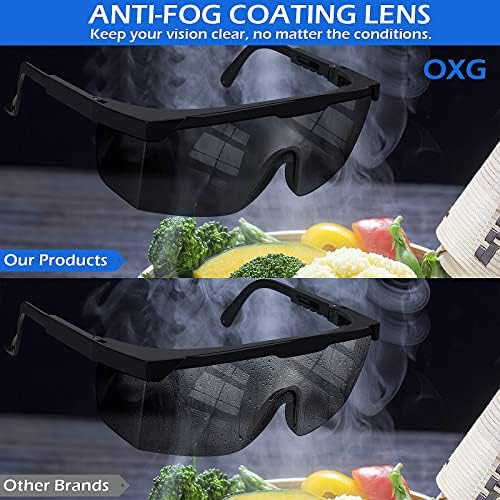 OXG 6 Чифта Защитни Очила с Регулируеми дужками, Сертифицирани ANSI Z87.1 Фарове за Защитни Очила с защита от uv, устойчиви на въздействието на Защитни Очила за мъже и Жени