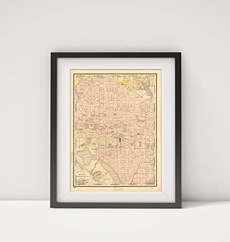 Карта 1895 г.| Ранд, McNally & Co. карта на Основната част на Вашингтон, окръг Колумбия| District o