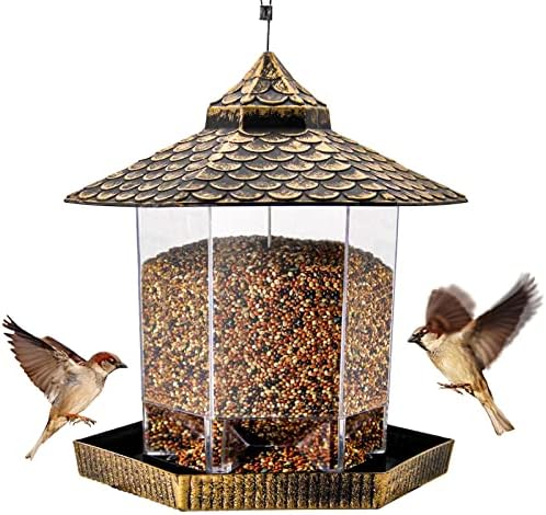 А за дивите птици Туинкъл Star Подвесная за Външна украса на двора на градината, под формата на Шестоъгълник, с Покрив