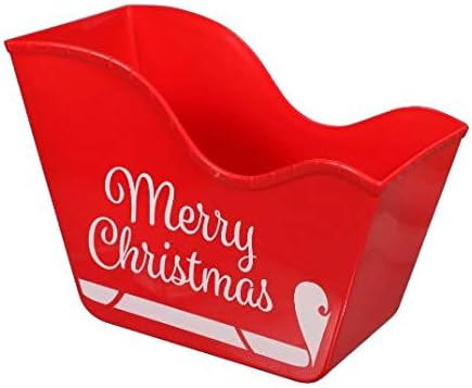 Greenbrier Intl весела Коледа - пластмасови контейнери във формата на шейната на дядо коледа (2 бр.)