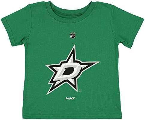 Тениска с Логото на детска отбора на Далас Старс в НХЛ за деца с къс ръкав, зелена