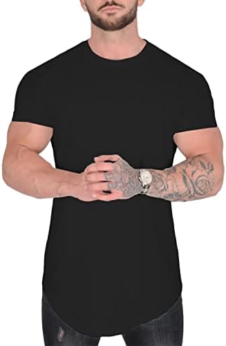 Мъжки Модни Мускулна Тениска За Тренировки Във Фитнеса С Къс Ръкав, Памучен Лека Лятна Тениска, Всекидневни