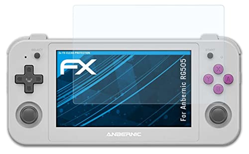Защитно фолио atFoliX, съвместима със защитно фолио Anbernic RG505, сверхчистая защитно фолио FX (3X)
