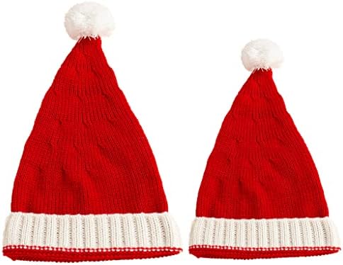 Скъпа Вязаная капачка за родители и деца, Вълнена шапка за мама и бебе, Шапка-Бини, Вязаная Шапка на Дядо Коледа,