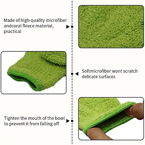 Ръкавици от микрофибър AMGCHIRON за почистване, Избърсване на прах за растенията, Щори, Лампи, книги, автомобилния интериор (4шт (опаковка по 1 парче), лилаво, зелено)