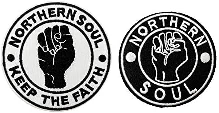 Сладък нашивка Northern Soul Keep The Faith, Бродирани Желязо Нашивках, Апликация от Винил