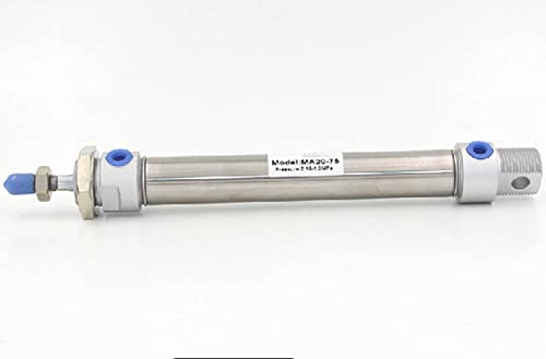 Пневматични Малки цилиндри с Двойно действие от Неръждаема Стомана 16 мм диаметър 65 мм Ход MA16-65 Мини въздушен
