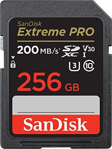 SD карта SanDisk Extreme Pro с капацитет 256 GB за фотоапарат Nikon Работи с цифрови огледално-рефлексни фотоапарати