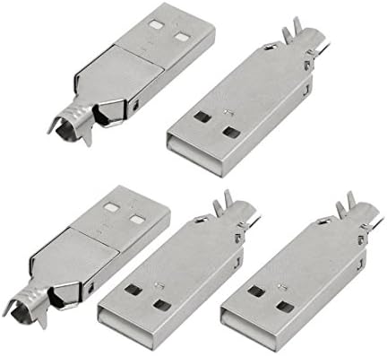 Aexit USB Мъжки Разпределителен електрически Конектор Тип A 2.0 Жак на печатни платки с Socket Adapter Connector 5шт