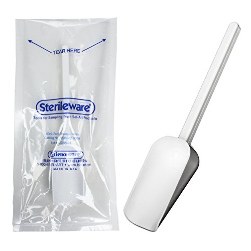 SP Bel-Art Sterileware Стерилна лъжичка за вземане на проби; 60 мл (2 мл), Бял, Пластмасов, в индивидуална опаковка