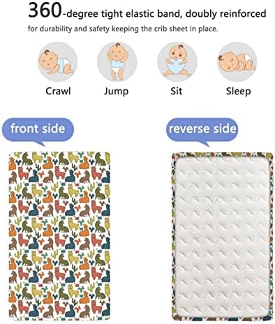 Кухненски кърпи за яслите в стил Лама, Портативни мини-чаршафи за легла с Меки и дишащи Кърпи - Отлични за стая на момче