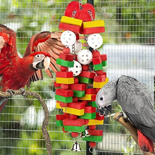 Играчки за папагали MEWTOGO Large Bird за какаду Африканските Сиви ара и на Амазонската папагали