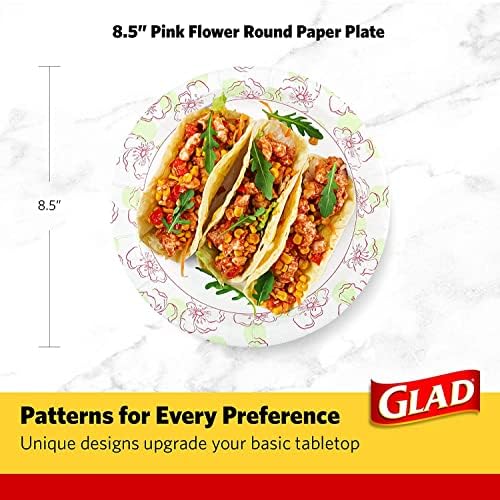 За еднократна употреба Хартиени чинии Glad Round във всички случаи на живота|, Устойчиви на замачиванию, нарязан-устойчиви,