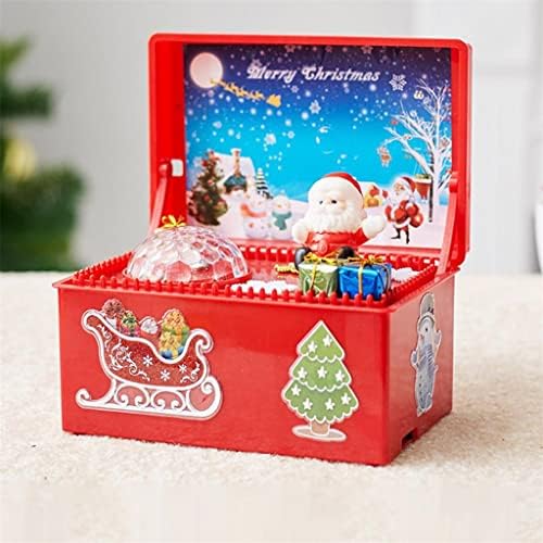 Музикалното ковчег в Рождественском стил TAZSJG, Красив и Креативен Интериор на Дядо Коледа, Led Музикална Ковчег за парти (Цвят: Зелен)