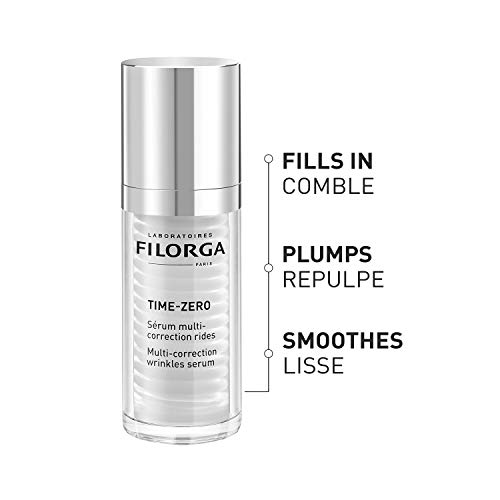 Серум за лице Filorga Time-Zero срещу бръчки, Антивозрастное средство с хиалуронова киселина и пептидами за намаляване на бръчките и ексфолиране на кожата, 1 ет. унция.