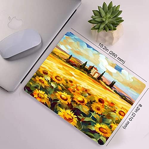 Игри правоъгълна подложка за мишка SHENCANG BLUE с изображение на Слънчогледи Art-36 Дизайнерски повърхност
