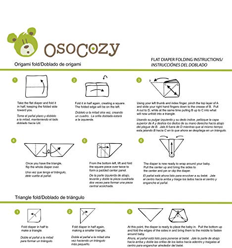 Плосък пакет за памперси OsoCozy Economy - Отбеленный - Боровинка /Зелен