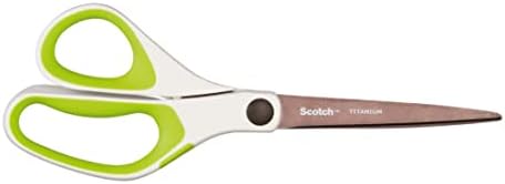Ножици за лента 20 см, изработени от Титан - Бял/Зелен