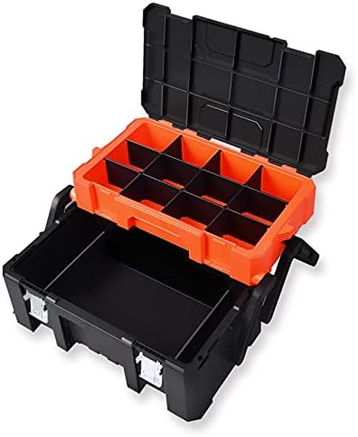 XIAOHESHOP Набор от инструменти За Носене Кутия за Инструменти Преносим Кутия за инструменти Голям Дебел Пластмасова Кутия