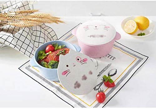 MGWYE Изолиран Обяд-бокс Bento с преносими прибори, Херметически Контейнер за обяд За деца (розов цвят)