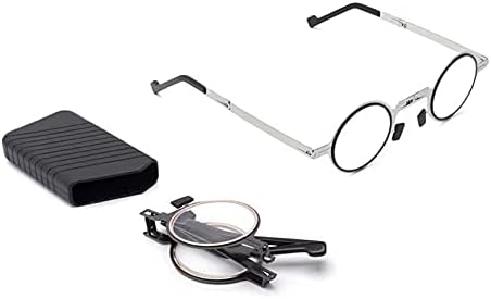 2 Чифта сгъваеми очила за четене, Правоъгълни рамки, полупрозрачна дограма, лек четец на пружинном панта. (Черен