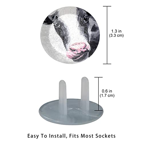 Капачки за контакти с шарени крави 12 бр. - Защитни капачки за контакти, за деца – Здрави и устойчиви – Лесно да