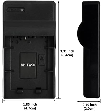 NP-FW50 USB Зарядно устройство за Sony Alpha 6000, 5000, 5100, ILCE-6000, ILCE-7, NEX-5T, NEX-6, NEX-5R, NEX-7, NEX-5, NEX-3N, NEX-3, NEX-C3, фотоапарат SLT-A37 и много други