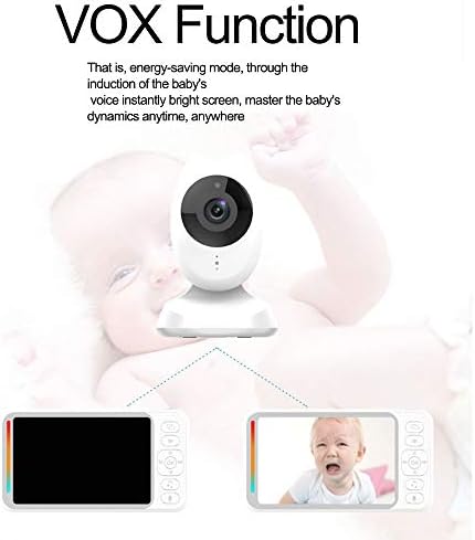 Видеоняня WYANG, 4.3-Инчов Интелигентен монитор за следене на видео, Камера с функция за нощно виждане и аудио,