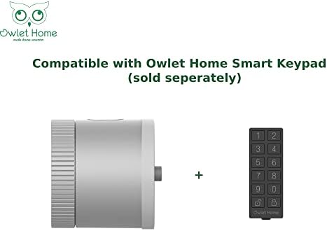 Owlet Home Wi-Fi (само 2,4 Ghz) с поддръжка на Bluetooth Smart Lock + портал, автоматично заключване и отключване, отдалечен