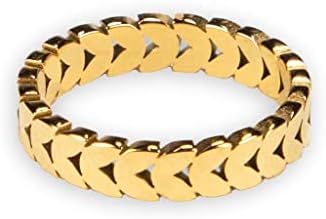 Luminava - Златни Пръстени За жени - Размери 6,7,8 От неръждаема стомана със златно PVD покритие - Сладък Пръстен