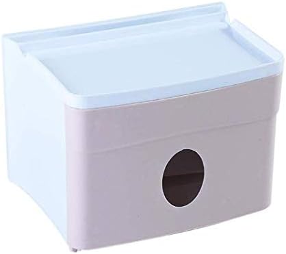 SCDZS богат на функции Водоустойчива кутия за Салфетки - Пластмасов Държач за Тоалетна хартия За Баня от Водоустойчив Стенни кутия за Салфетки (Цвят: розов)