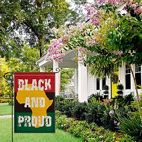 AVOIN colorlife Черно И Горд Африка Градински Флаг Вертикална Двупосочна, Черно Месец Историята В Чест на Националната