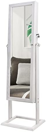 JAHH PVC С Дървесно Покритие Вертикална Квадратен Шкаф За Съхранение на Бижута Огледален Шкаф За Цялото Тяло с Led Подсветка