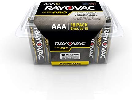 Батерии Rayovac ALAA-24F Ultra Pro Алкални батерии тип АА, АА (в пакета 48 броя) (ALAA24-2) и батерии ALAAA-18PPJ Промишлени алкални батерии UltraPro, стандартни размера AAA, стандартни, черни (в